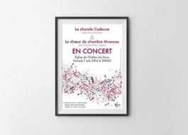 Icône d'une affiche pour un concert de Cadence, réalisée par Ph Design, studio graphique à Chantilly